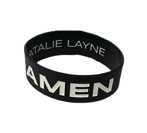 AMEN Black Rubber Bracelet