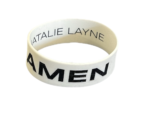 AMEN White Rubber Bracelet